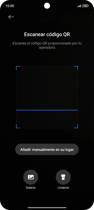 Coloca el código QR dentro del marco de la cámara del teléfono para escanearlo.