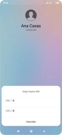 Pulsa la tarjeta SIM deseada.