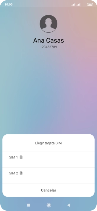 Pulsa la tarjeta SIM deseada.
