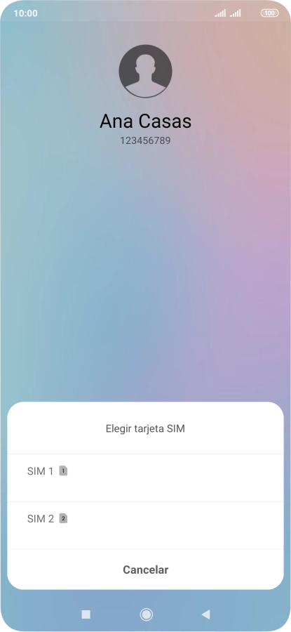Pulsa la tarjeta SIM deseada.