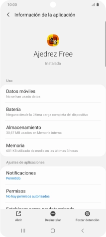 Pulsa Almacenamiento.