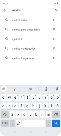 Introduce el nombre del tema o de la app y pulsa el icono de búsqueda.