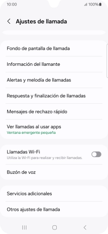 Pulsa Servicios adicionales.