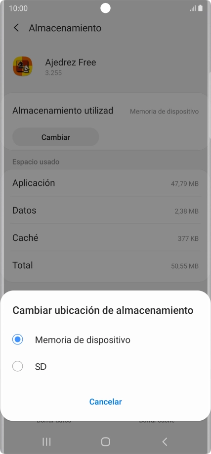 Pulsa el nombre de la tarjeta de memoria.
