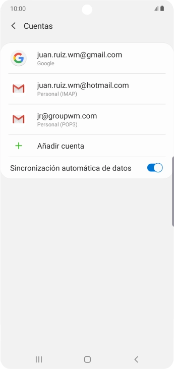 Pulsa el indicador junto a 