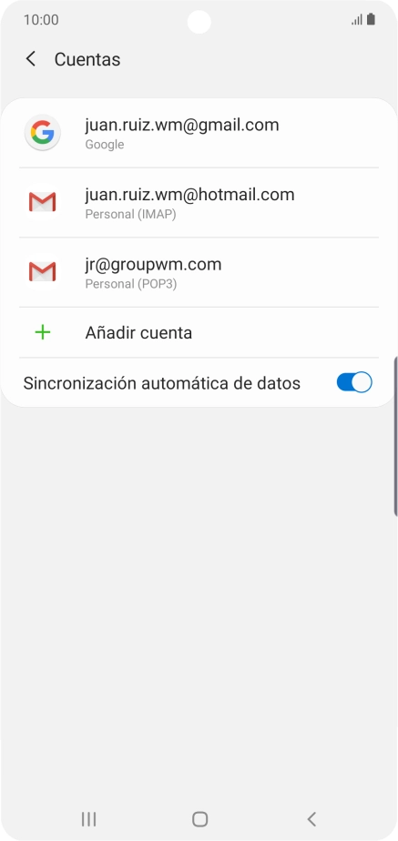 Pulsa el indicador junto a 