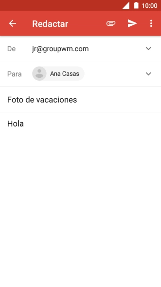 Pulsa el icono de anexos.