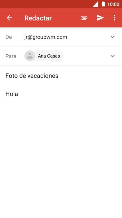 Pulsa el icono de anexos.