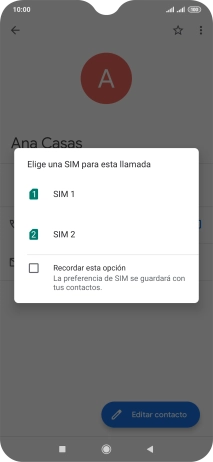 Pulsa la tarjeta SIM deseada. Pulsa la tarjeta SIM deseada.
