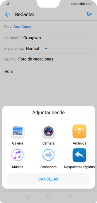 Pulsa Archivos y desplázate a la carpeta deseada. Pulsa Archivos y desplázate a la carpeta deseada.