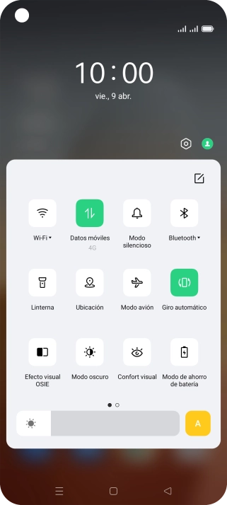 Pulsa el icono de ajustes.