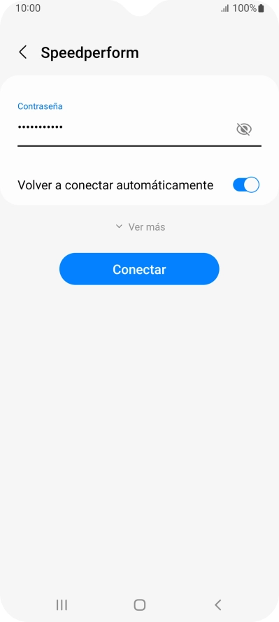 Introduce la contraseña de la red wifi y pulsa Conectar.