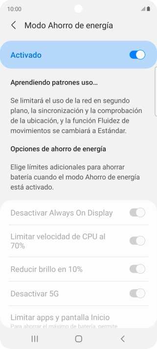 Pulsa la tecla de inicio para terminar y regresar a la pantalla de inicio.