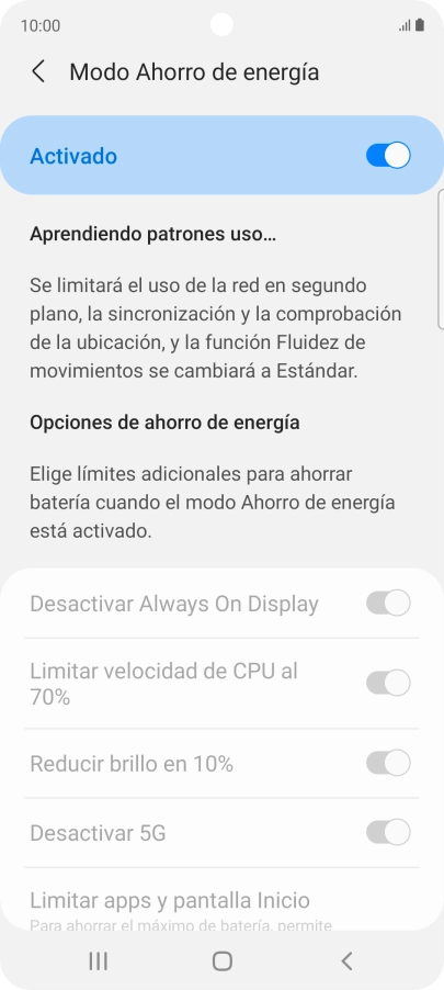 Pulsa la tecla de inicio para terminar y regresar a la pantalla de inicio.