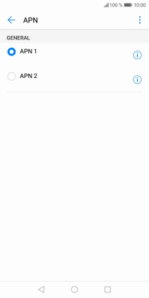 Pulsa en el campo junto a la conexión de datos deseada para activarla.