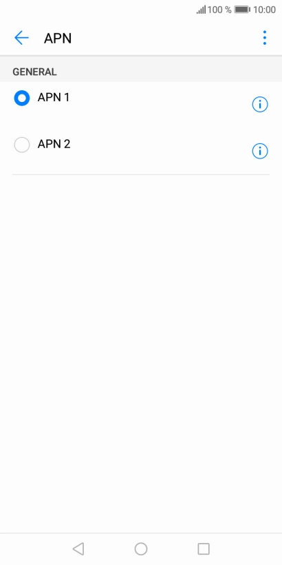 Pulsa en el campo junto a la conexión de datos deseada para activarla.