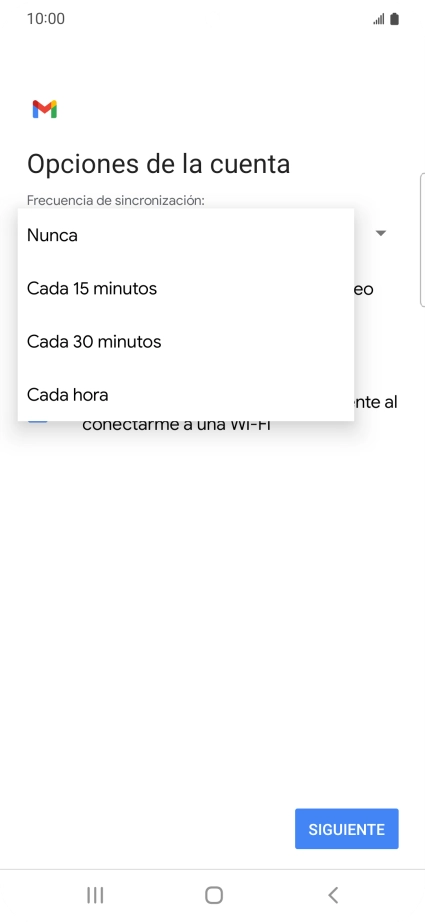 Pulsa el ajuste deseado.