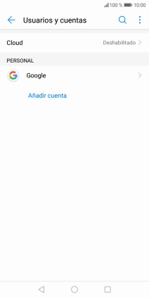 Pulsa la cuenta deseada.