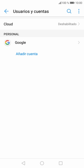 Pulsa la cuenta deseada.