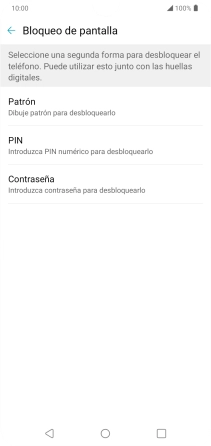 Pulsa el código de seguridad deseado.