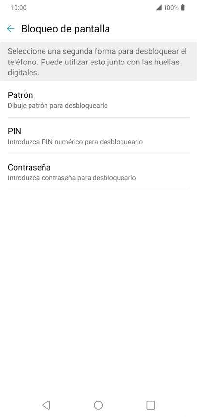 Pulsa el código de seguridad deseado.