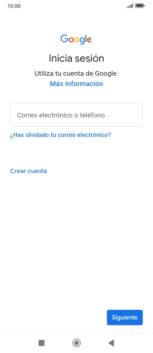 Si no tienes una cuenta de Google, pulsa Crear cuenta y sigue las indicaciones de la pantalla para ver cómo crear una cuenta nueva.