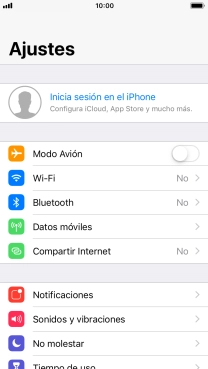 Pulsa Inicia sesión en el iPhone.