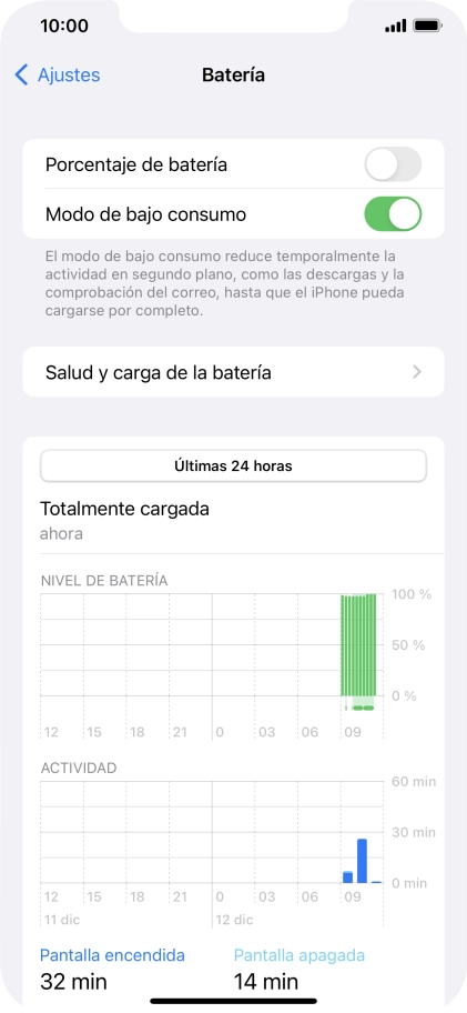 Desliza el dedo hacia arriba desde la parte inferior de la pantalla para terminar y volver a la pantalla de inicio.