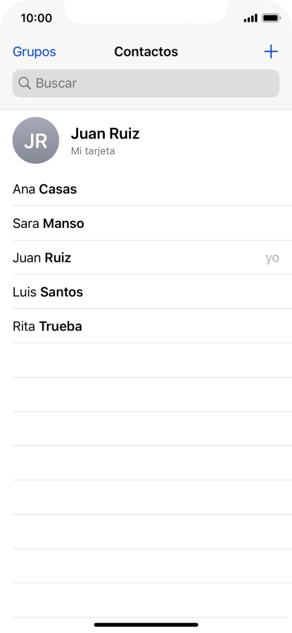 Pulsa el contacto deseado.