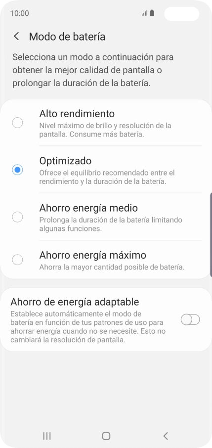 Pulsa el ajuste deseado para activar la función.