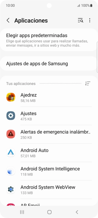 Pulsa la app deseada.