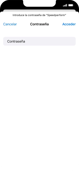 Introduce la contraseña de la red wifi y pulsa Acceder.