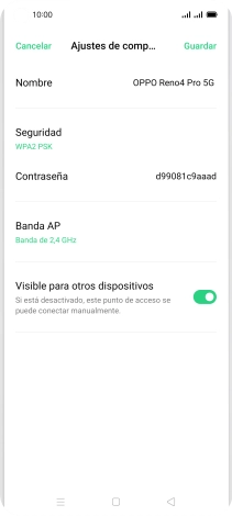 Pulsa Nombre e introduce el nombre deseado de la conexión wifi.
