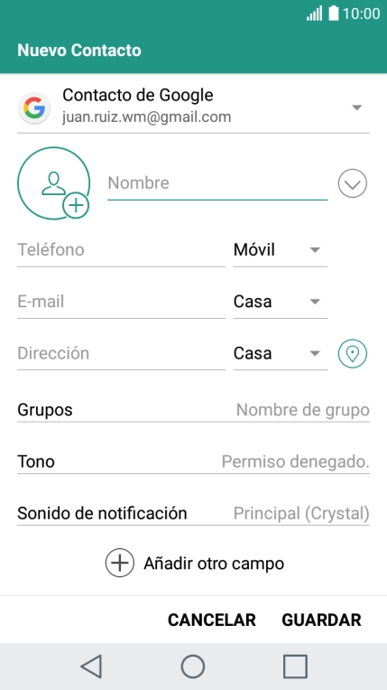 Pulsa la lista desplegable de la guía.