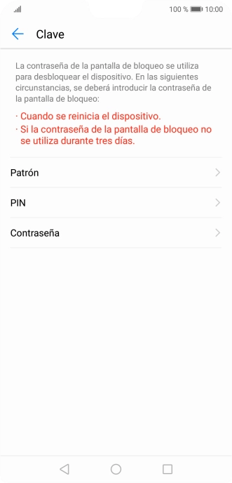 Pulsa el código de seguridad deseado y sigue las indicaciones de la pantalla para crear un código de seguridad del teléfono adicional.
