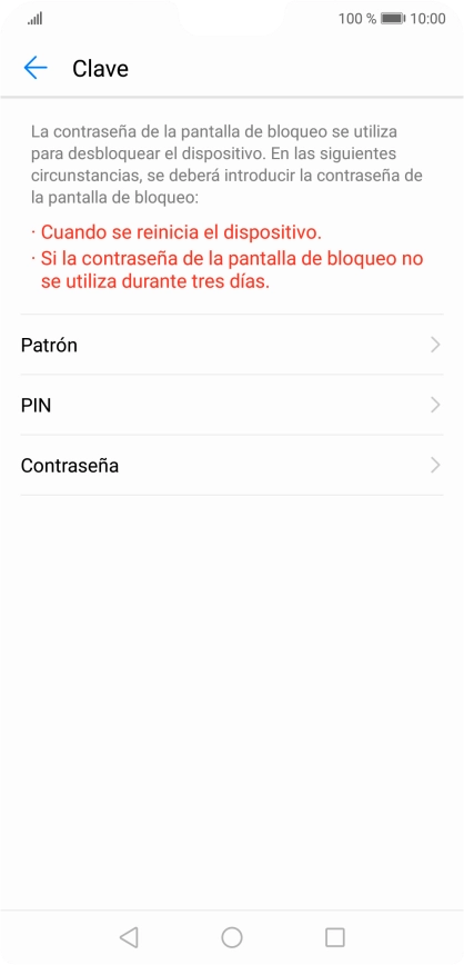Pulsa el código de seguridad deseado y sigue las indicaciones de la pantalla para crear un código de seguridad del teléfono adicional.
