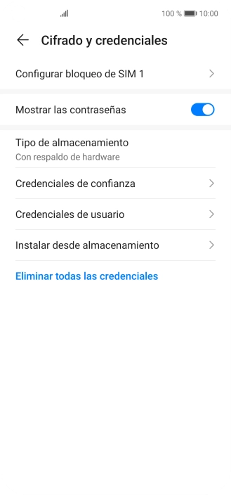 Pulsa Configurar bloqueo de SIM 1.