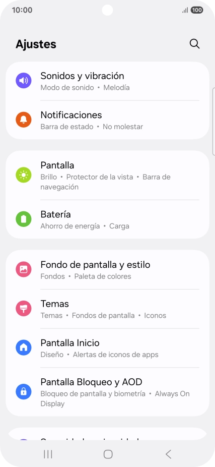 Pulsa Pantalla Bloqueo y AOD.