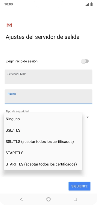 Pulsa Ninguno para desactivar la función.