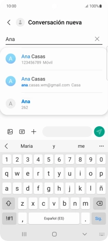 Pulsa el contacto deseado.