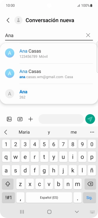 Pulsa el contacto deseado.