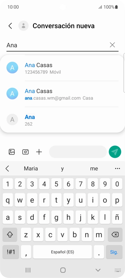 Pulsa el contacto deseado.