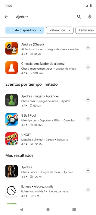 Pulsa la app deseada.