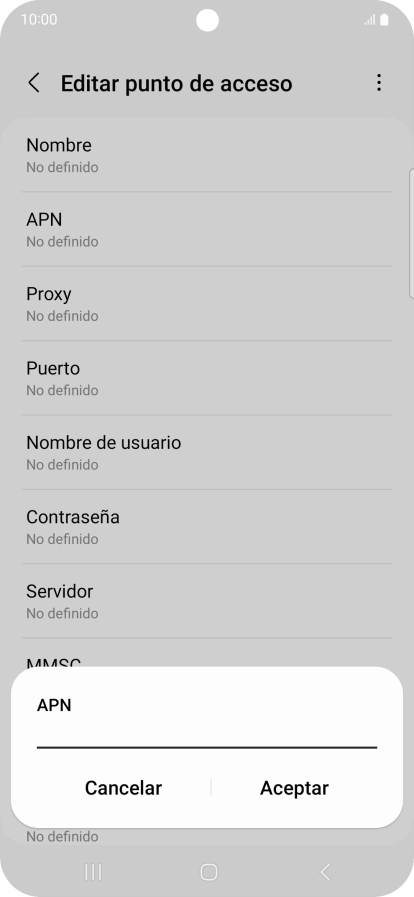 Introduce airtelwap.es y pulsa Aceptar.