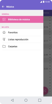 Pulsa Biblioteca de música.