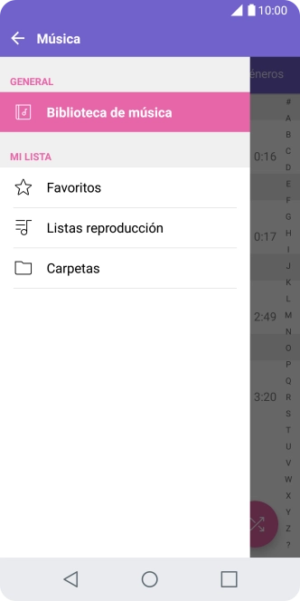 Pulsa Biblioteca de música.