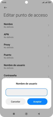 Introduce wap@wap y pulsa Aceptar.