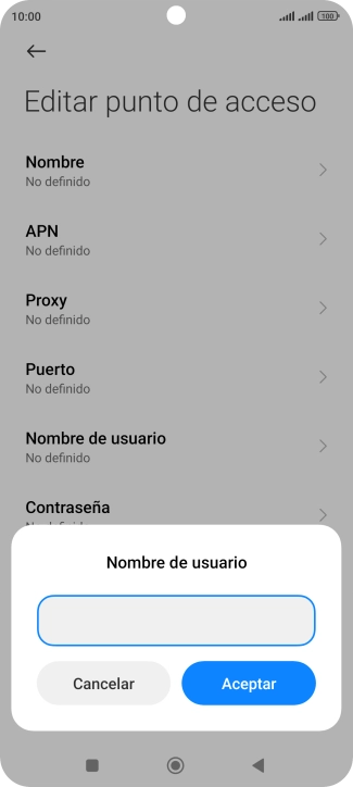 Introduce wap@wap y pulsa Aceptar.