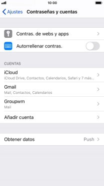 Pulsa la cuenta deseada.