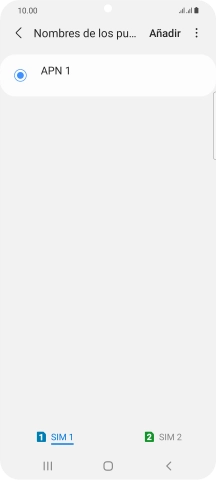 Pulsa la tarjeta SIM deseada.